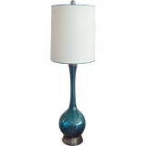 Blue Marbro Glass Lamp