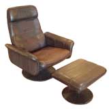 De Sede Leather Chair & Ottoman