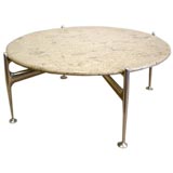 Rare Marble and Aluminum Coffee Table by Alexander Girard