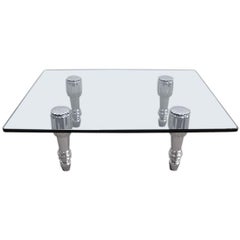 Glass and Metal Coffee Table from the Arthur Elrod Office