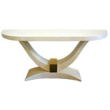 Inlaid Bone Console Table by Ron Seff