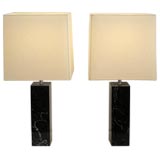 Pair of Marble Table Lamps - Nessen Studios