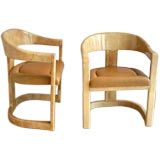 Pair of "Onassis Chairs" designed by Karl Springer