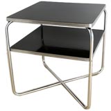 Two Tiered Table by Wolfgang Hoffman for Howell Chrome