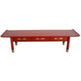 Cinnabar Three Drawer Coffee Table by Willett