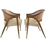 Pair of Lounge Chairs designed by Edward Wormley for Dunbar