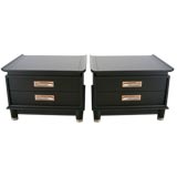 Vintage Pair of Two Drawer Night Stands or Sofa Tables by Willett