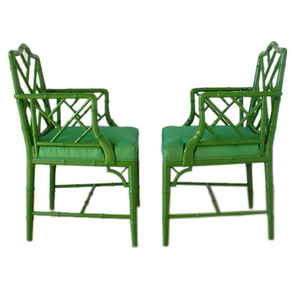Pair of Vintage Bambooserie Chairs