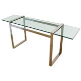 Steel and Glass Console Table by Pace
