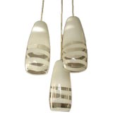 Set of Three Glass Pendant Lights by Massimo Vignelli for Venini