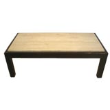 Lacquered Wood with Marble Top Coffee Table
