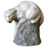 White Cougar Sculpture by Joseph Boulton