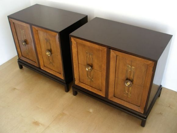 Mid-20th Century Nightstands or Cabinets by Bert England for Johnson Furniture