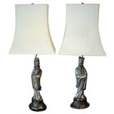 Pair of James Mont Figural Lamps