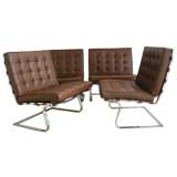 Set of Four "Tugendhat Chairs" Designed by Mies van der Rohe