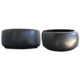 Vintage Pair of Architectural Pottery Planters Designed by John Follis