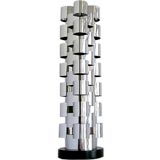 Tall Polished Chrome Skyscraper Lamp by Curtis Jere
