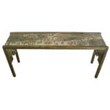 Bronze Waterfall Console Table by Philip and Kelvin LaVerne