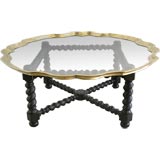 Brass and Glass Tray Top Coffee Table