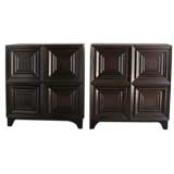 Pair of Matching Dressers with Folding Doors