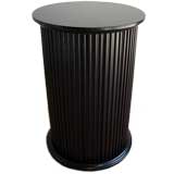 Tall Lacquered Wood Drum Table