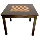 Vintage 1960s Game Table with Inlaid Checker/Chess Board