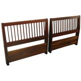Pair of George Nakashima Spindle Back Head Boards