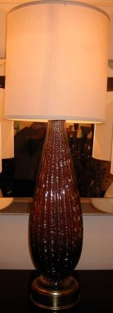 Vintage Large Seguso Amethyst Table Lamp