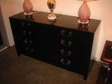 Asian Modern Eight-Drawer Chest with Nickel Hardware