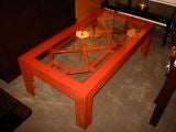 Karl Springer Red Lacquer "Chinese" Table
