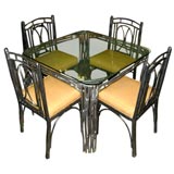 Miguel Saguaro Organic Cast Aluminum Dining Table and Chairs