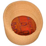 Eero Aarnio Basket Chair with Larsen Upholstered Cushion