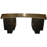 French Leather Clad Executive Desk