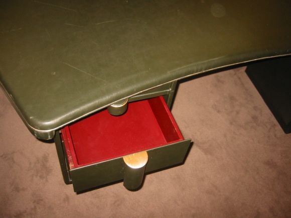 French Leather Clad Executive Desk