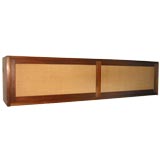 George Nakashima Wall Hanging Cabinet with Grass Cloth Doors