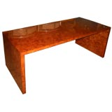 Stunning Milo Baughmann Low Burled Elm Console