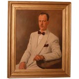Vintage Fantastic Portrait of a Gentleman in a White Dinner Jacket