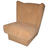 Custom Paul Laszlo Upholstered Chair with Button Tufted Detail