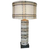 Custom William Haines Lamp in Maria Kipp Textile