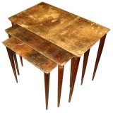 Aldo Tura Pencil Leg Nesting Tables