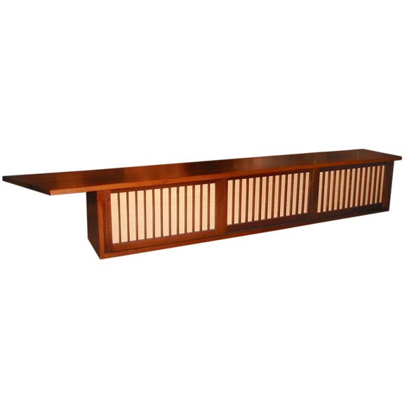 Spectacular George Nakashima Wall Mounted Cabinet