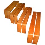 Used Set of Two Charlotte Perriand Benches from The Savoie Resort