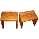 Used Pair of Charlotte Perriand Stools From The Savoie Ski Resort