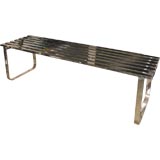 Chrome Slat Bench