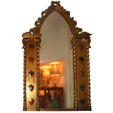 Spectacular Gold Leafed Gothic Wall Mirror