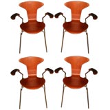 Set of Four Arne Jacobsen "Ant" Arm Chairs