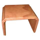 Pair of Pink Goatskin Side Tables 
