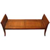 Caned Boudoir Bench with Flared Sides