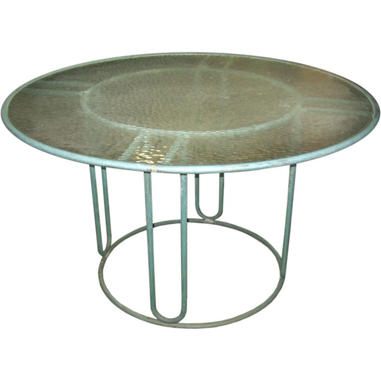 Walter Lamb Round Dining Table For Sale