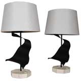 Interesting and Fluid Sculptural Metal Lamps
